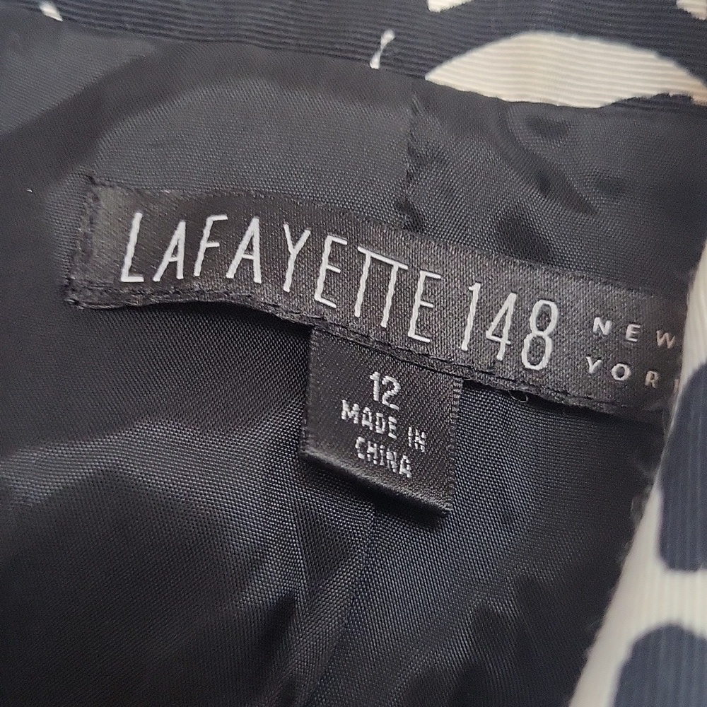 Lafayette 148 Black White Floral Blazer - Picture 4 of 4